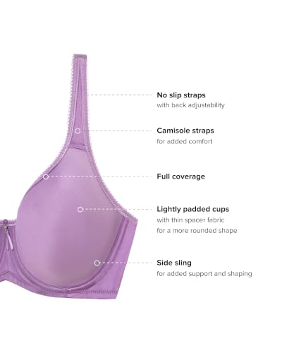 Image of Wacoal Women's Basic Beauty Spacer Underwire T-Shirt Bra 853192, Italian Grape, 36 DD