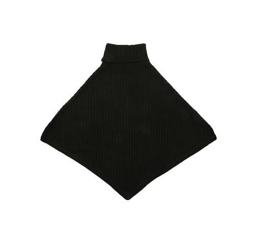 Michael Kors Women's Wide Rib Button Turtleneck Poncho