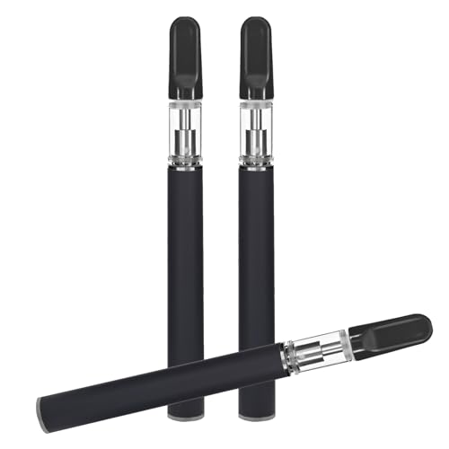 Cigarrillo electrónico, 3 x 0.5ML Atomizadores cerámicos con punta goteo, Batería 250 mAh, núcleos cerámicos, sin e-líquido, color negro