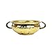 Single Urali Brass Pure Brass Hammered Design Urli Decorative Bowl, Home Décor & Indian Traditional Festival Item for Pooja Decoration (Diameter:- Height 5.5 Inch X Length 7 Inch)(Golden)