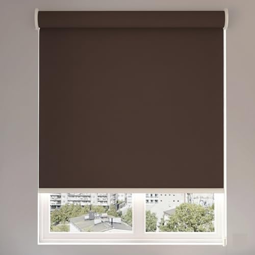 Image of 100% Blackout Roller Blinds for Windows | UV Protection & Thermal Insulated Fabric | Privacy Window Shades for Home & Office | Easy Install