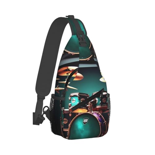 Mochila Cruzada Estampado Tambor para Senderismo miniatura 2
