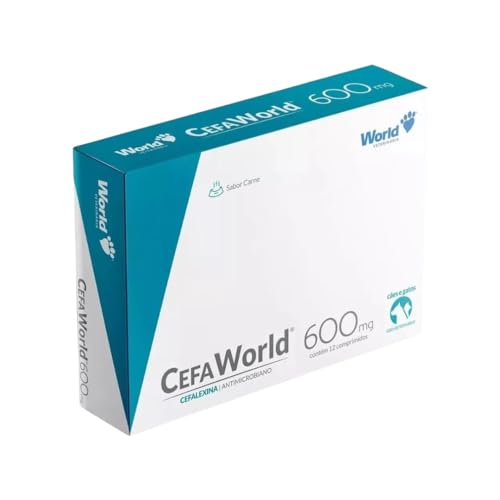 Cefaworld 600mg – Antibiótico Cefalexina Para Cães e Gatos com In...