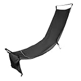 Travel Bed with Footrest Hammock, Adjustable Seat Cover for Airplane Use, Black