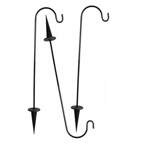 VICASKY 3Pcs Iron Ground Hanging Hooks for Outdoor Lamp Decoration Durable Iron Hanger Hooks with Rustic Style for Garden Pathways Easy to Install and Use