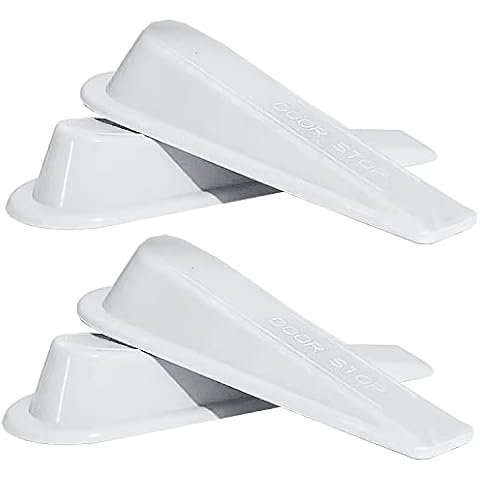Areer 4 Pack Rubber Door Stops - Anti Skid - Heavy Duty Rubber Door Wedge, Non Slip Door Stoppers, Ideal for Homes, Offices and Work Shops Cover