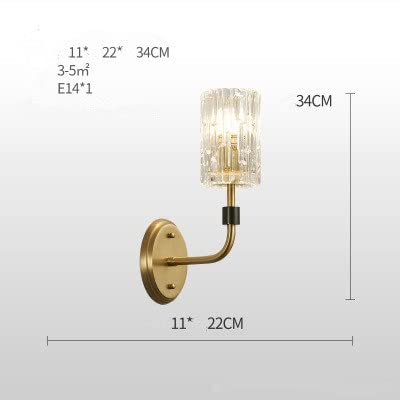 Lámpara de pared de cobre completo JCAKES con diseño poste de lujo para un dormitorio moderno 4