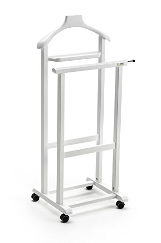 ARREDAMENTIITALIA Arredamenti Italia Galán de Noche para Dormitorio MIRANO, Madera - Elegante - Color: Blanco Ar-It il Cuore del Legno