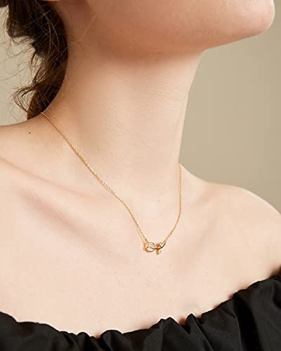 Sterling Silver White Chalcedony Tulip Flower Pendant Necklace2