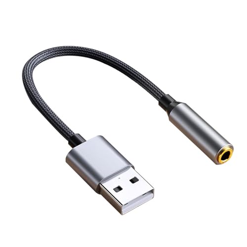 LUYING USB I[fBI ϊA_v^ Ot TEhJ[h 4ɁiTRRSj3.5mm~jWbNϊP[u Windows/Mac OS/PS4/ChromebookΉ 20cm