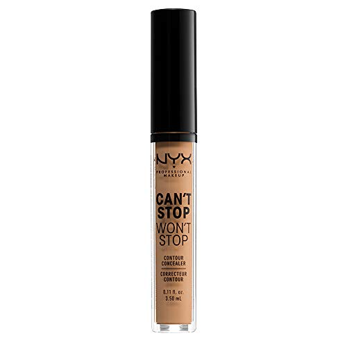 Nyx Professional Makeup Correttore Can'T Stop Won'T Stop, Correttore Viso Liquido, Adatto A Tutti Gli Incarnati, Neutral Buff, Confezione Da 1
