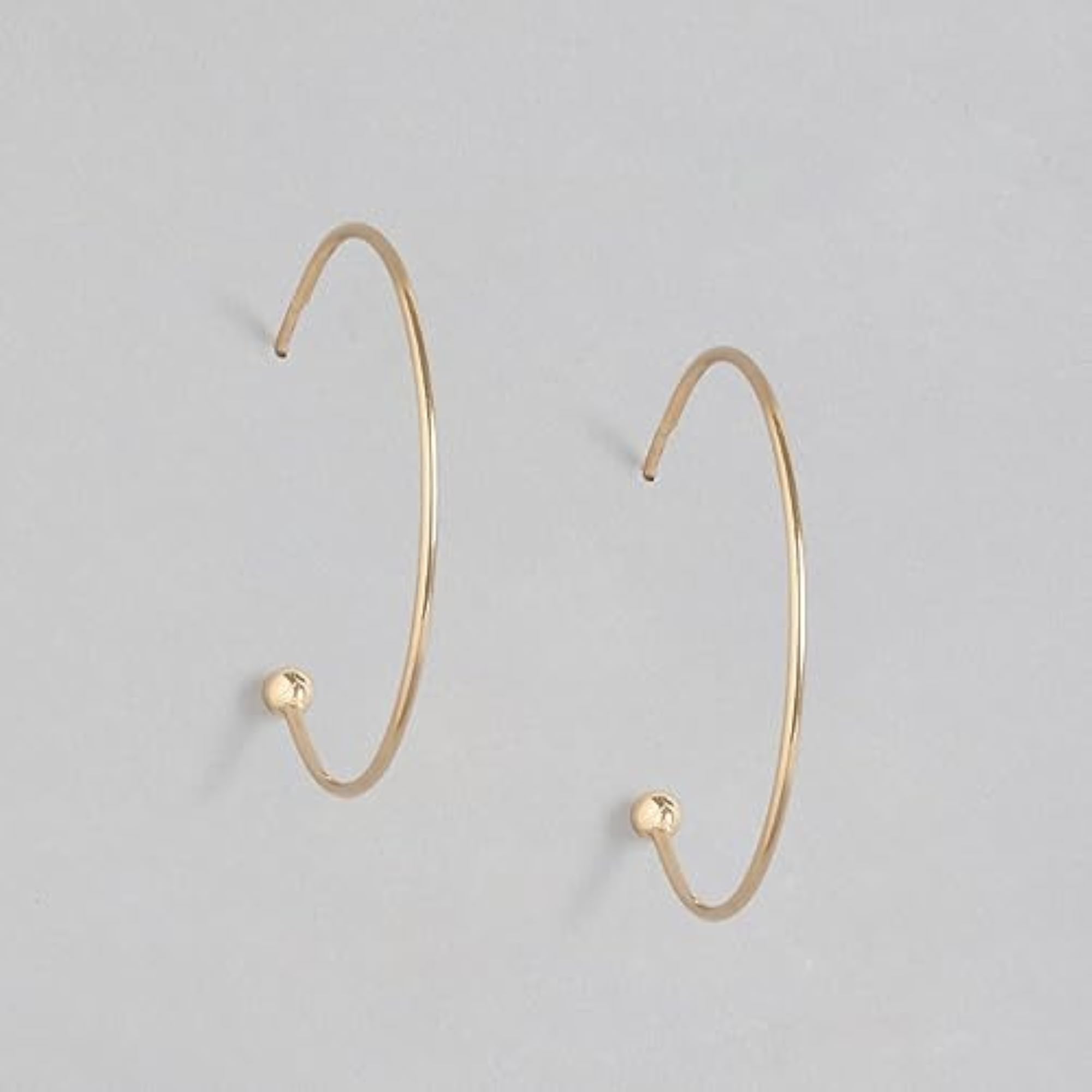 925 Silver Semicircle Plated Hoop Earrings with 925 Hallmark