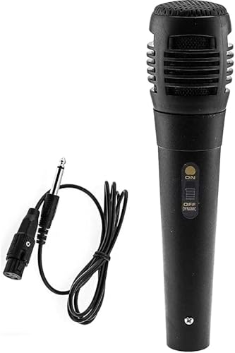 Image of Hybite Dynamic Microphone Karaoke with Wire Mike unidirectional Vocal Wired Dynamic Cardioid Microphone Wire for Solo Vocals & Karaoke Singing with 2 Meter Cable- Black Mic