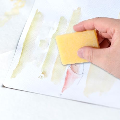 6 Stk Gummi Reinigungsradierer,Kleber Radiergummi,Kunst Krepp-Radiergummi,Klebereste-Radierer Rohgummi,Aquarellfarben-Radiergumm,Kleberadierer zum Entfernen von Klebstoff Rückständen aus Papier Kunst