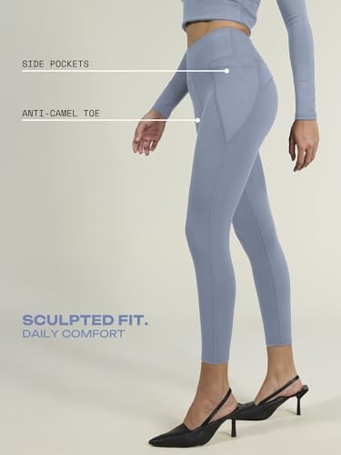 Image of CAVA Sculpt Core Leggings for Women | High Waisted, Anti Camel Toe, Deep Side Pockets, Rounded Back Seam, Sculpting Stretch Fabric
