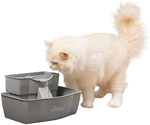 PetSafe Multi-Tier Pet Fountain – Large Waterer Great for Cats and Dogs – 2 Heights to Drink From – Great for Senior Pets – 100 Oz Water Capacity – Fresh, Filtered Water