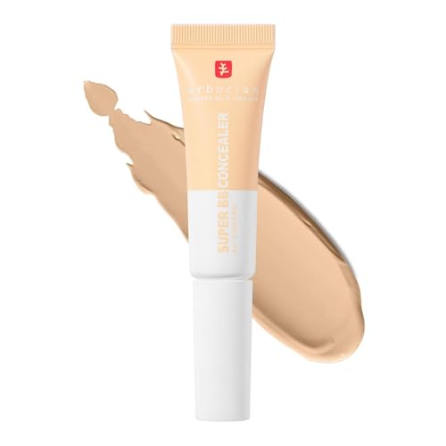 Erborian Super BB Concealer - Corrector de alta cobertura, enriquecido con niacinamida y SPF 25 - Corrector de ojos hidratante, acabado natural - Cosmética coreana - Nude 10 ml