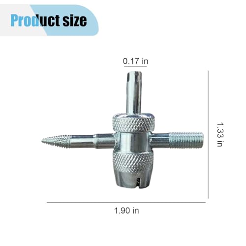 Image of 2PCS 4-Way Tire Valve Core Removal Tool 4-in-1 Universal Valve Wrench | Multifunctional Tire Valve Tools, Valve Core Tool Auto Tire Stem Core Remover Installer, Fit for Car Bicycle Bike Tire Repair