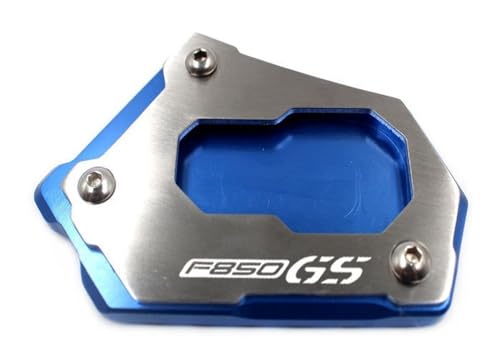 Support de béquille BMW F850GS évite l'enfoncement moto herbe terre sable bleu