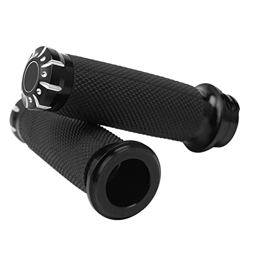 Poignées de moto 1" 25mm l'esprit vintage noir pour passionnés de Harley Custom