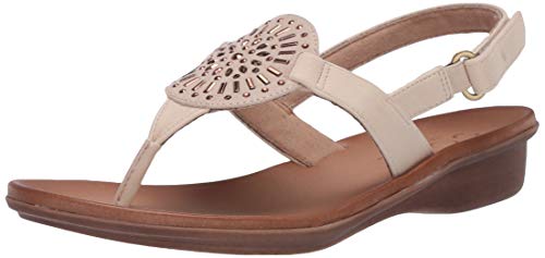 SOUL Naturalizer Women s Stellar Flat Sandal, Porcelain, 5.5