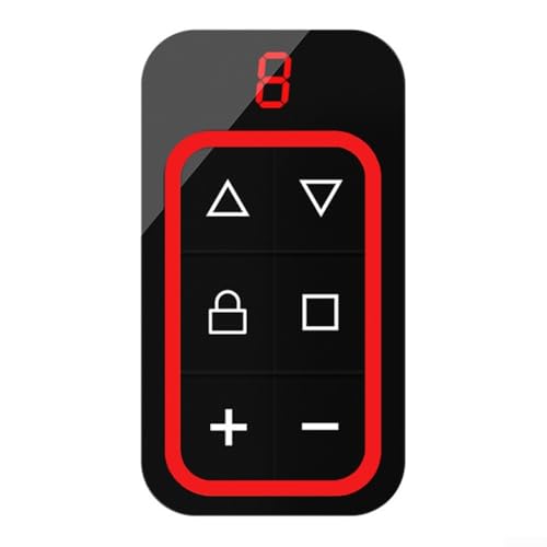 8 Canales Multi-Frecuencia Garaje Puerta Control Remoto Duplicador Clave 300-915MHz Rolling Code Clone Dispositivo para Abridor de Puerta (rojo)