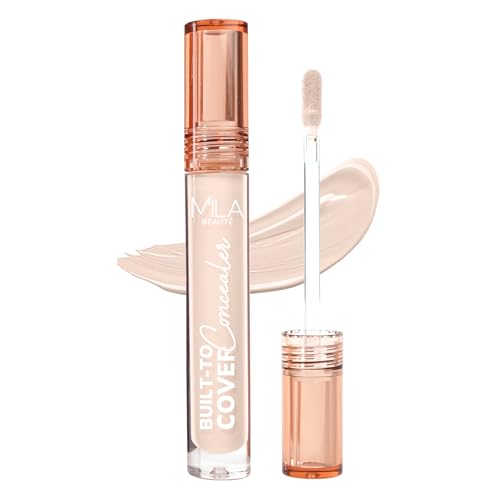 Image of Mila Beaute Built to Cover Liquid Concealer for Women With Spf & Hyaluronic Acid| Full Coverage Matte Finish Concealer for Dark Circles | Easily Blendable & Waterproof Formula| Suitable for Indian Skin Tones - 102P Classic Ivory