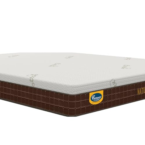 Image of Centuary Mattresses 100% Natura Latex 8-Inch Single Size,10 Years Warranty,Medium Firm with Copper Gel Foam & Rubberised Coir Mattress (78x36x8)