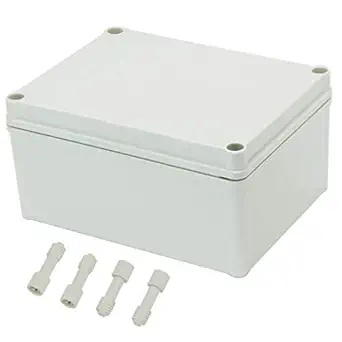 Zulkit Junction Box ABS Plastic Dustproof Waterproof IP67 Junction Boxes Universal Electrical Project Enclosure DIY Electronic Project Box Grey 7.87 x 5.91 x 3.94 inch (200 x 150 x 100 mm)