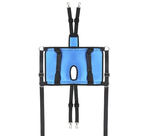 CUEMOON Hundetragegurt,Blau Notfallrucksack Unterstützung für Rehabilitation Hundelift Geschirr, Hundeträger für ältere Hunde Gelenkverletzungen, XL