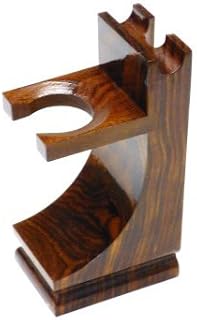 Starlingukpk - Porta rasoio e pennello, rifinitura in noce