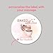 Emma Pink Studio Baked with Love Stickers, Personalized Baking Labels for Gift, Handmade Items, Bakery Business Stickers, Homemade Party Favors, Various Sizes (Design B - Gradient Background)