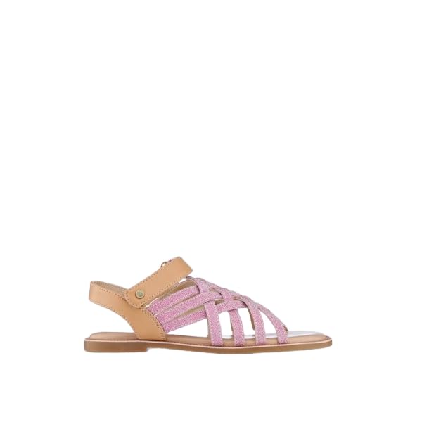 Kenneth Cole New York Little Girls Brianne Criss Cross Sandals - Tan, Pink, 11M