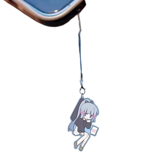 Sonsoke Llavero de figura de juego, llavero para cosplay, cordón para teléfono, colgante de decoración elemental, Kamisato Ayaka, L
