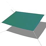 Alion Home Custom Sizes Straight Edge Waterproof Woven Sun Shade Sail for Car Tent, Carport, Canopy, Patio, Awning, Window, Pergola, Gazebo and RV (12.5' x 10', Forest Green)