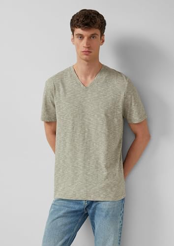s.Oliver Herren T-Shirt – V-Ausschnitt, Regular Fit, Baumwolle – Ansicht 6