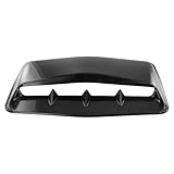 Autohauben-Abdeckungs-Set, 3-teilig, hochwertiges PP-Material, glänzendes schwarzes Finish, Luftstrom, dekorative Zierleiste für Oldtimer-Außenanlagen