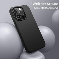 JETech Silikon Hülle für iPhone 13 Pro Max, Schwarz – Ansicht 4