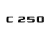 Tuxo Black"C250" Letters Trunk Emblem Sticker for Mercedes C Class C250 Emblem
