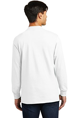 Port & Company Mock Turtleneck, White, Small2