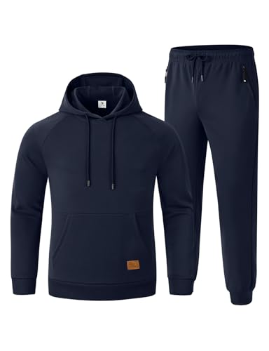 Rdruko Men's Sweatsuits 2 Piece Set Hoodie and Sweatpants Tracksuits Jogger Workout Athletic Set