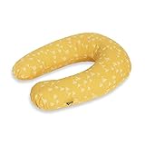 SIMPLY GOOD Nursing Pillow, The Perfect Size Pillow, for Breast Feeding or Bottle Feeding, Keep its Shape Over Time, Removable Cover for Washing (Hedgehogs on Yellow)