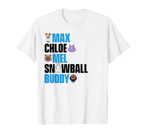The Secret Life of Pets 2 Max, Chloe, Mel, Snowball, & Buddy T-Shirt