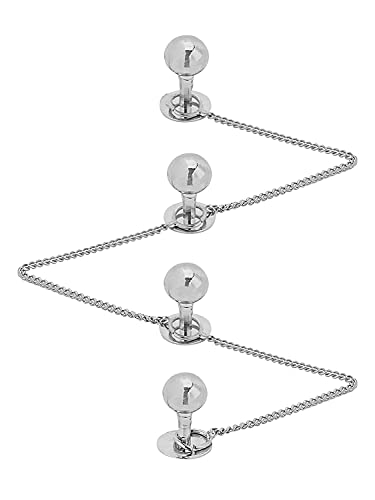 Kurta Buttons Silver With Chain For Men And Women