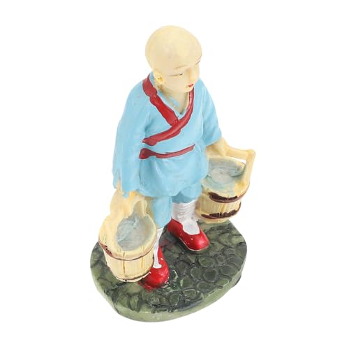 EPIGEIST Adorno Pequeña Figura Monje para Mesa de Arena Accesorio Resina para Terapia Psicológica Decoración Compacta y Resistente para Interior y Exterior