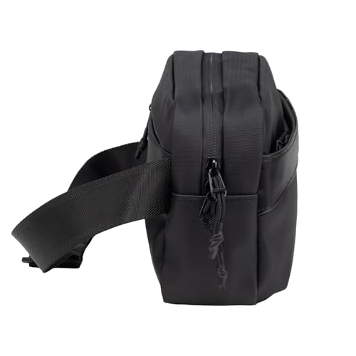 Image of F Gear Paris Black 3L Crossbody Sling Bag | Soft-Touch Premium Fabric, 1 Compartment Design, 2 Pockets, Lightweight, Ideal for Work, College, Daily Commute & Travel