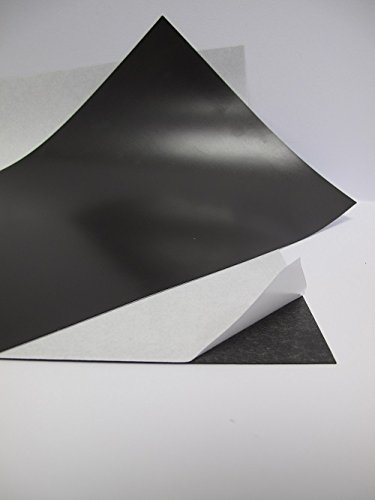 4 x A4 Self Adhesive Flexible Magnetic Sheets 0.4mm Thick