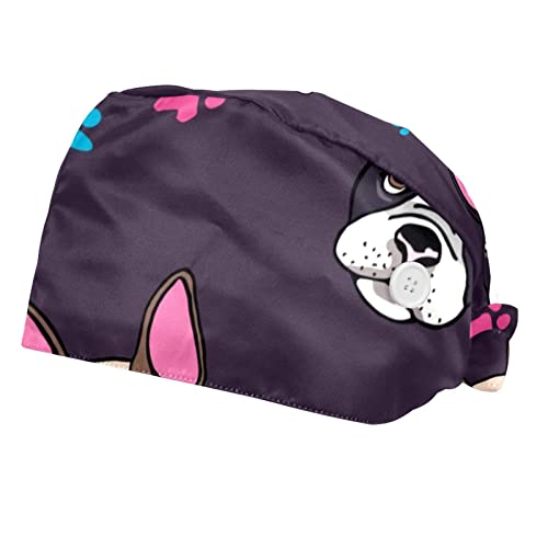 Casquette pour Hommes Femmes Anti-Sueur : Chapeaux de Travail Bouledogue Français