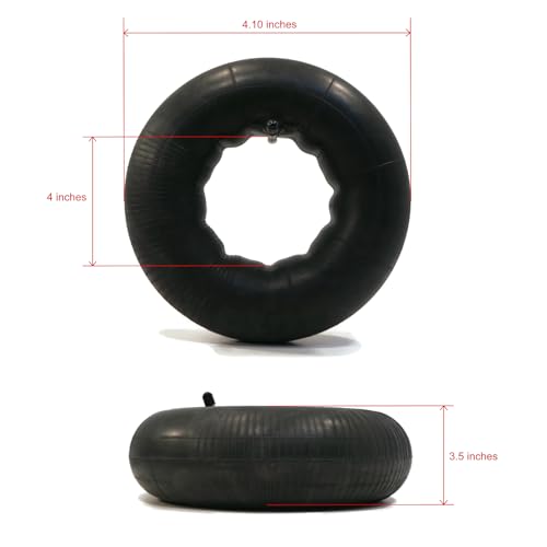 The ROP Shop | (4-Pack Tire Inner Tube 4.10/3.50-4 w/TR87 L-Stem for Laser Lawncare Part 92034