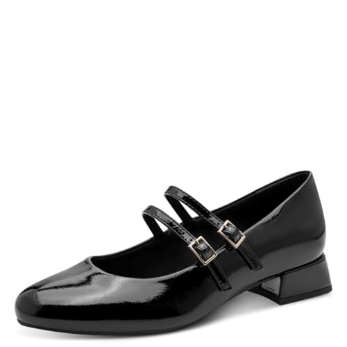 MARCO TOZZI Damen 2-22209-44 Mary Jane, Black Patent, 39 EU